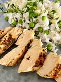 Pan-Seared Chicken Breast with Jasmine Rice and Peas