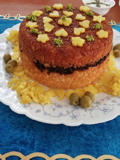 عکسی از دستور ته چین مرغ