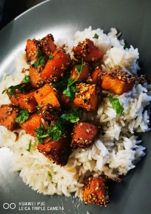 Teriyaki sütőtök  recept fotója