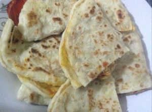 صورة لوصفة بيتزا مطبقة