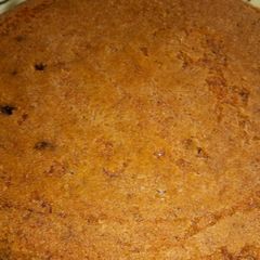 A picture of Naked Moist Lemon-banana cake with chocolate chips.