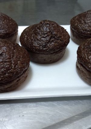 Una foto de Muffins de coco y cacao