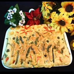 A picture of Garden Focaccia Bread From Scratch.