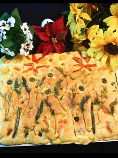 A picture of Garden Focaccia Bread From Scratch.