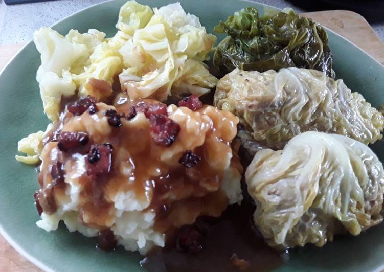 Simple Way to Prepare Quick Sig’s German style stuffed cabbage rolls with creamy mash