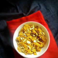 A picture of Ginger wheat flour halwa.