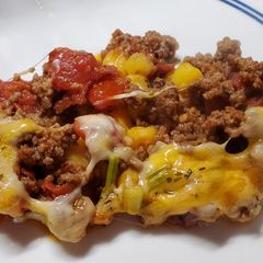 A picture of My Chili Cheese Hominy Bake.