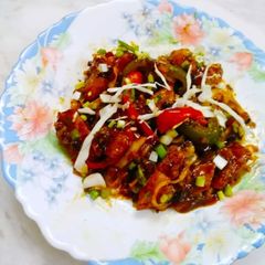 A picture of Aloo Chilli.