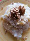 Risotto con zucca, gorgonzola e noci