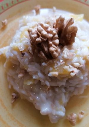 Foto di Risotto con zucca, gorgonzola e noci