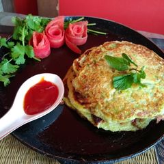 A picture of Zucchini pan cake.