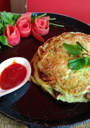 A picture of Zucchini pan cake.