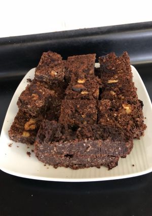 Una foto de BROWNIE de porotos negros