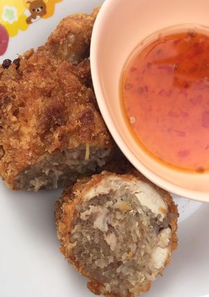 รูปของ ปีกไก่ยัดไส้วุ้นเส้นหมูสับ