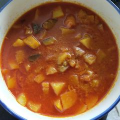 A picture of Potato - Brinjal Curry.