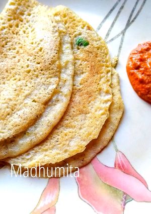 A picture of Moong dal Dosa.