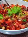 Ensalada tibia ¡con garbanzos!