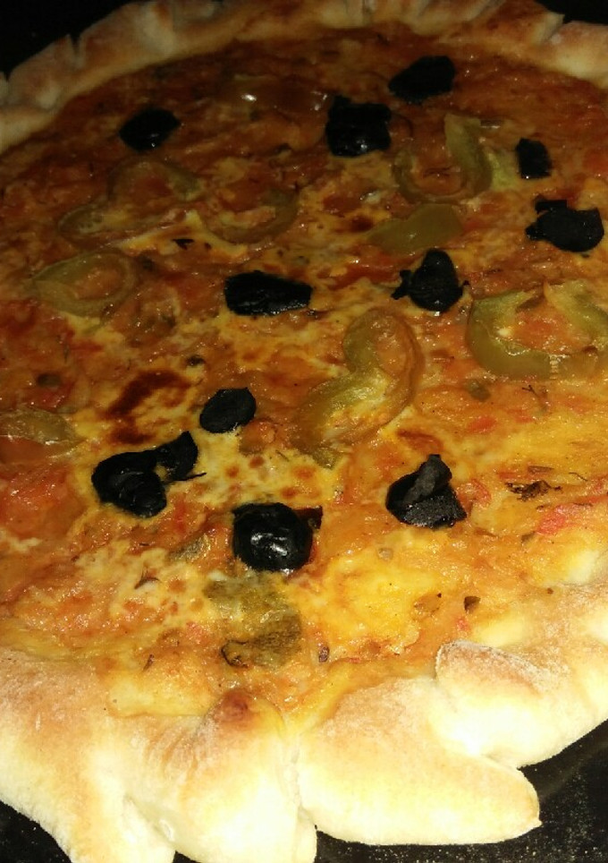 صورة لوصفة بيتزا بدون لحوم 🍕