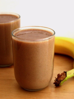 Una foto de Batido de plátano y cacao
