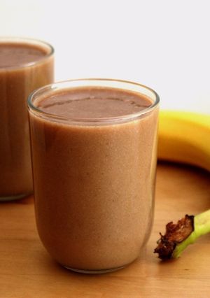 Una foto de Batido de plátano y cacao