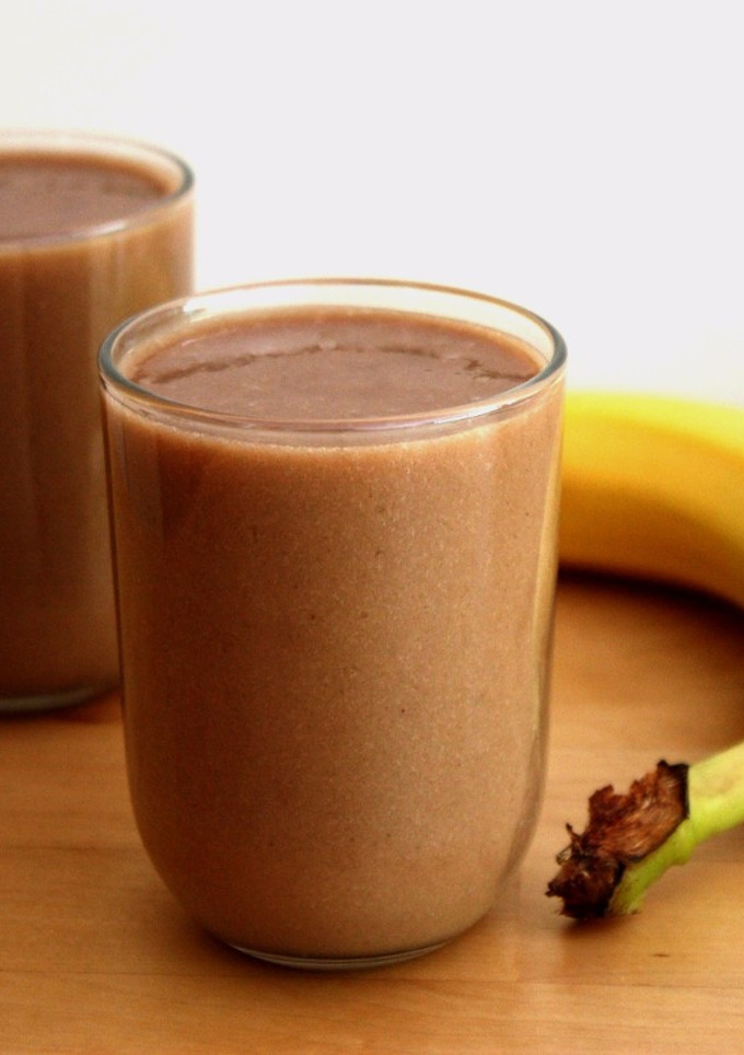 Una foto de Batido de plátano y cacao