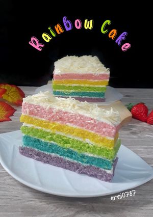 Foto resep Rainbow Cake Kukus Ny.Liem