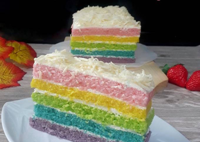 Rainbow Cake Kukus Ny.Liem