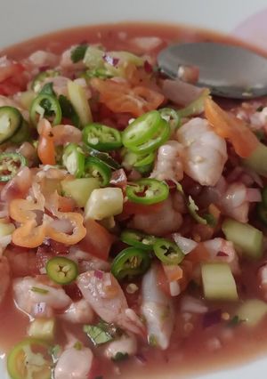 Una foto de Ceviche de camarón 😋🤤