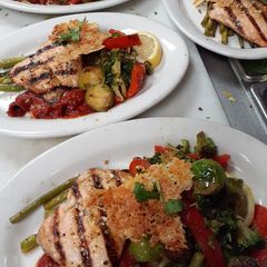A picture of Italian Veggie Salmon Grill.