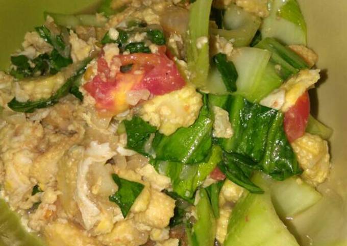 Cara Memasak Tumis pokcoy,jagung semi n telur orak arik simple Untuk Jualan