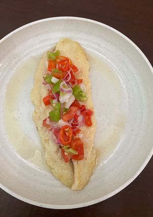 Foto resep Pan Seared Dori with Sambel Dabu-dabu