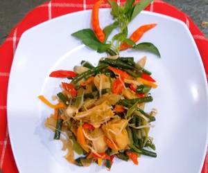 Resep Mudah Tumis tahu kacang panjang Gurih Mantul