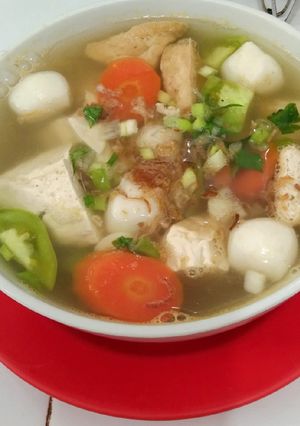 Foto resep Sup Tahu Bakso Ikan