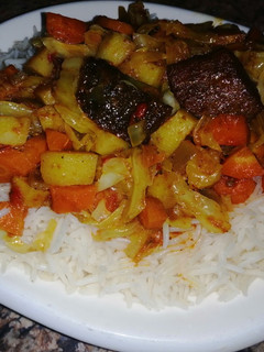 A picture of Perfectly cooked basmati rice.