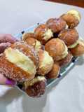 Bolas de fraile con crema pastelera