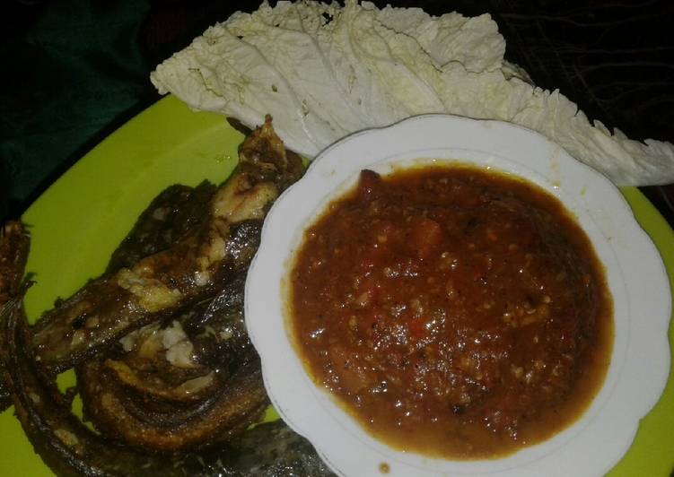  Resep  Sambel  pecel lele ala mas2 lamongan pinggir jln 