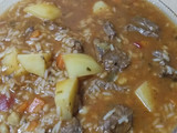 Guiso de arroz con garbanzos