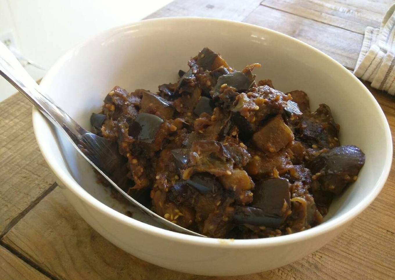 Sesame miso eggplant side