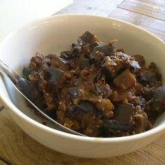 A picture of Sesame miso eggplant side.