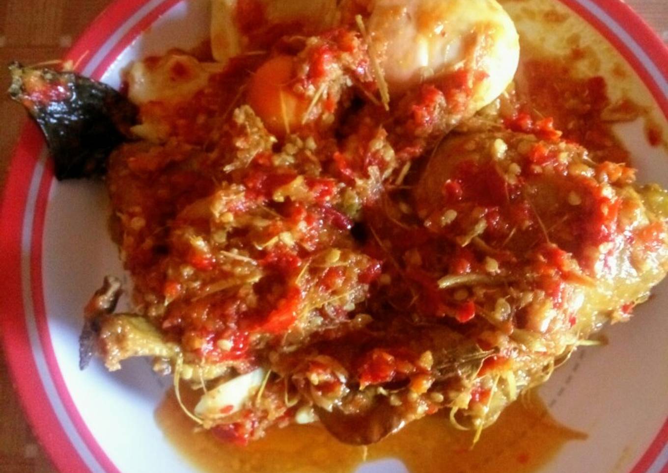 Judul :ayam dan telor rica-rica