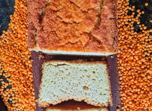 Una foto de Pan de lentejas coral, turcas, rojas, naranja o como las conozcas 🧡 pan proteico sin gluten