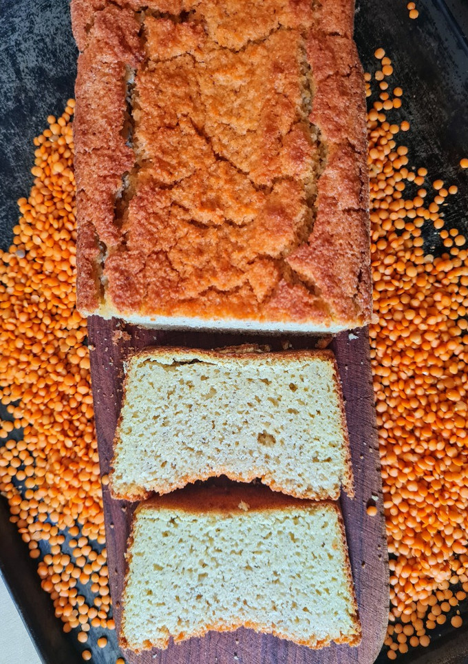 Una foto de Pan de lentejas coral, turcas, rojas, naranja o como las conozcas 🧡 pan proteico sin gluten