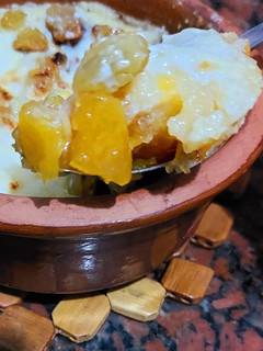 A picture of Pumpkin Casserole with Cream and Béchamel.