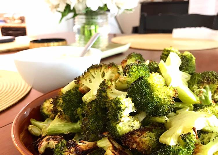 Steps to Prepare Quick Roasted Broccoli (Family Fave Snack - Don’t knock it ‘til you try it!)