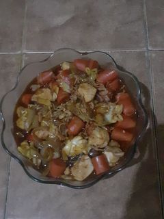 Foto resep Sosis Enoki Ayam Sayur Pedas Manis