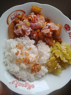 Foto resep Babi goreng sambal matah plus tumis pare telor