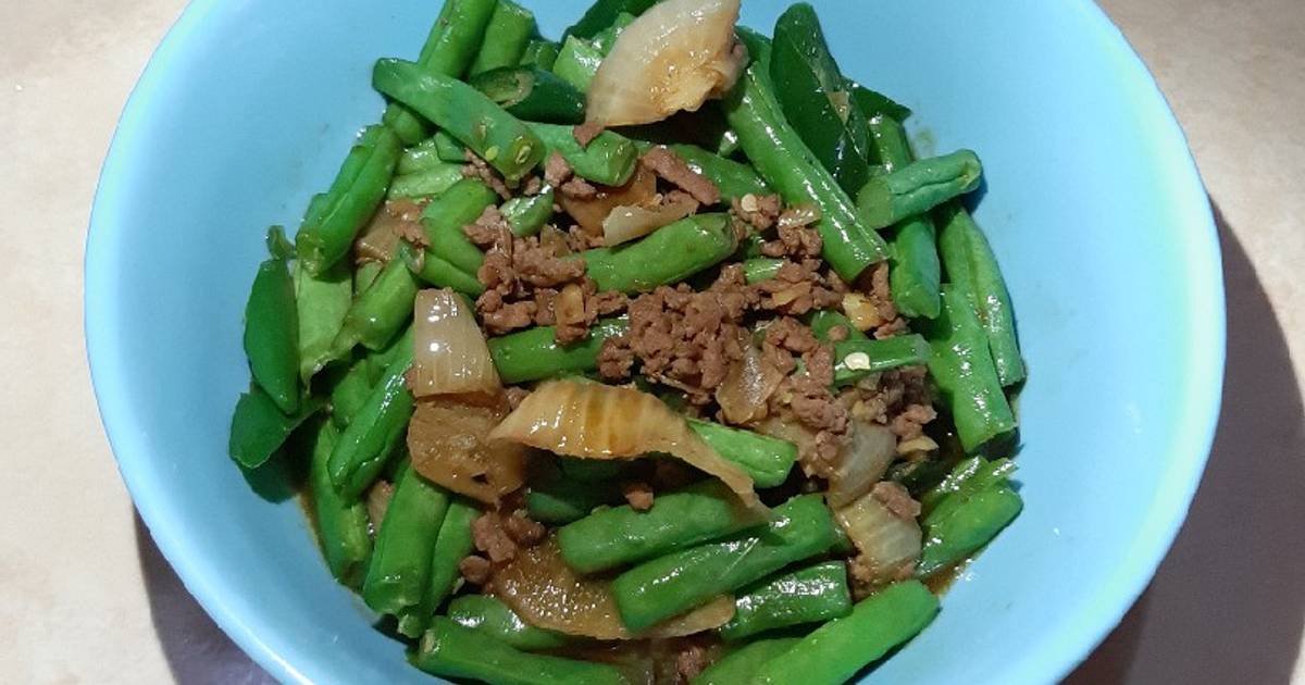 Resep Cah Buncis Daging Sapi Cincang oleh regina ramdhiani Cookpad