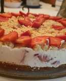Tarta de queso con fresas