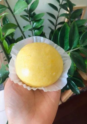 Hình của món Bánh bao chay sữa bí đỏ.