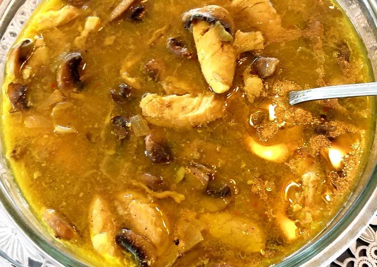 Steps to Make Favorite Saffron chicken mushroom stew